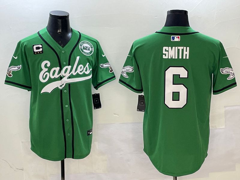 Men Philadelphia Eagles #6 Smith Green three generations Jointly Name 2025 Nike Limited NFL Jersey style 19->philadelphia eagles->NFL Jersey